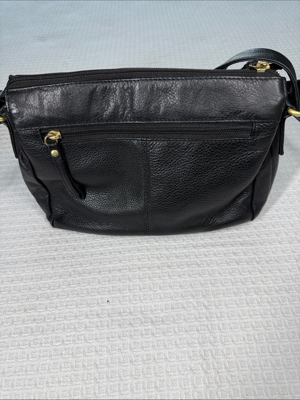 Great American Leather Works black leather crossbody shoulder bag western - Picture 6 of 16